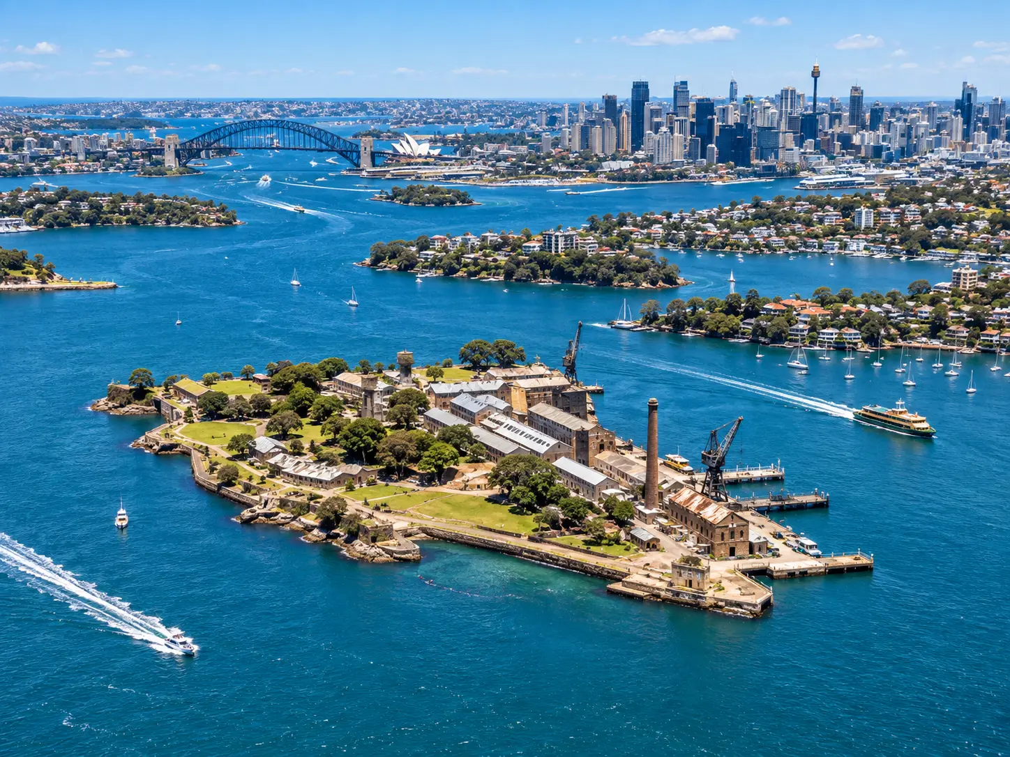 Sydney Harbour with the Opera House and Harbour Bridge